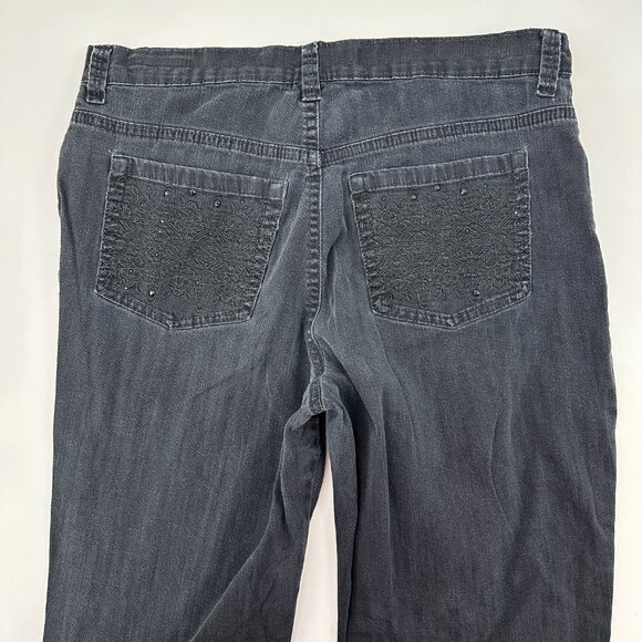 Gloria Vanderbilt Amanda Straight Leg Women's size 6 Black Denim Jeans - Picture 4 of 4